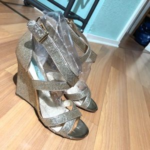 Champagne glitter heels